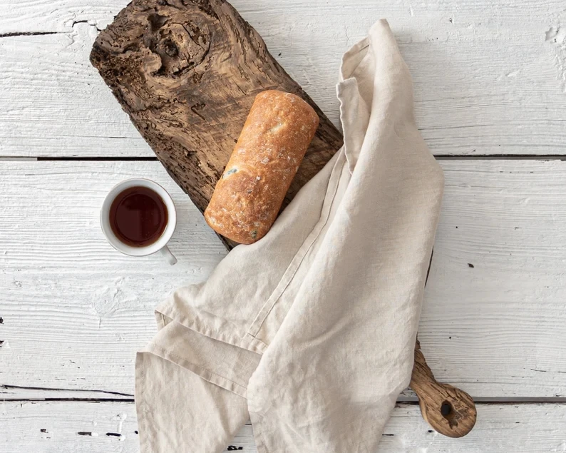 Set of 2 Rustic Linen Tea Towels, Flax Dish Towel, Undyed Linen Towel,natural  Handmade Linen Towels,rustic Linen Hand Towels, Rustic Towel 