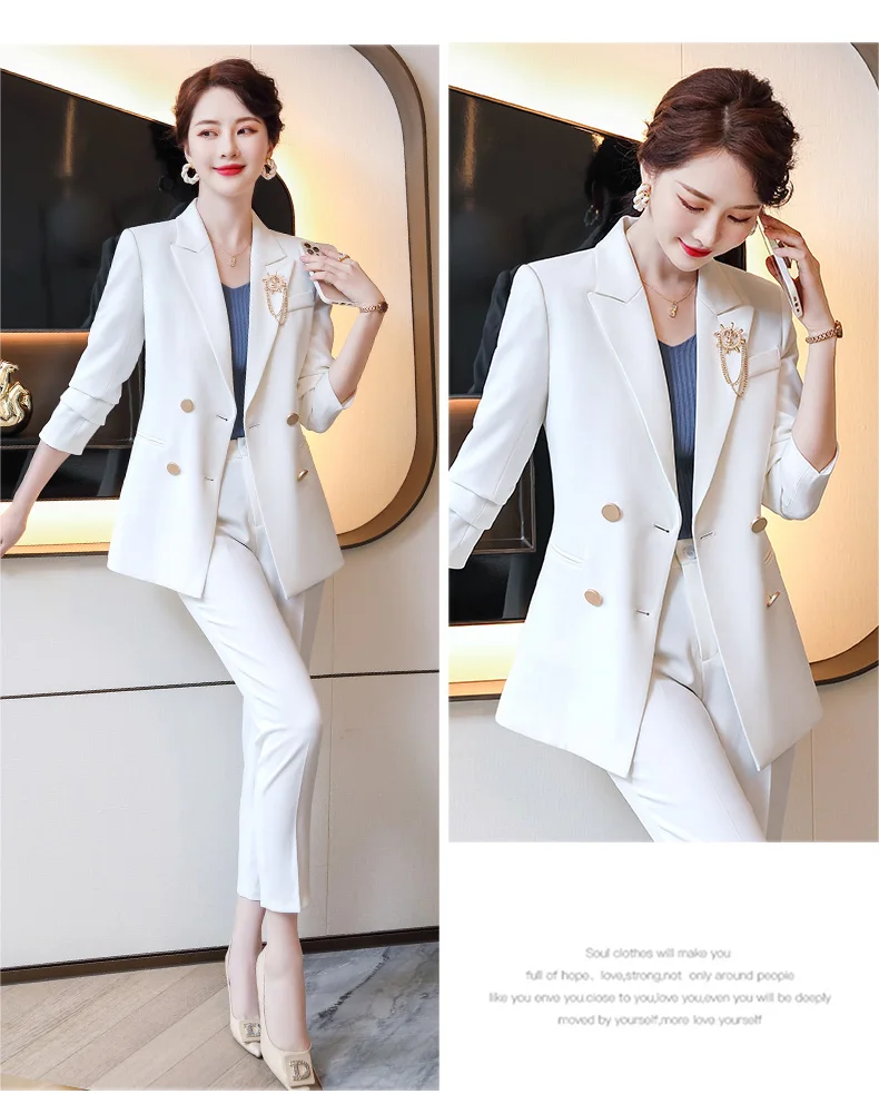 Wholesale Popular 2 Pieces Suits Solid Fashion Women Formal Business ...