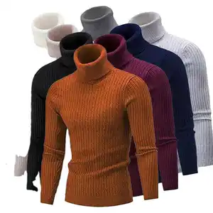 Men's Winter Breathable 100% Cotton Pullover Sweater-Knitted Design-Personalized Pattern-Fashionable Style-on Sale