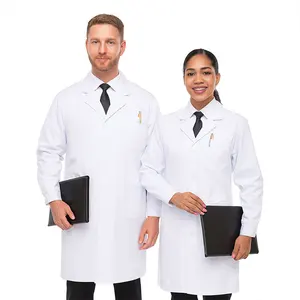 Wholesale Long Sleeve White Lab Coat Hospital Medical Uniforms Doctors Nurses Students Lab Coat