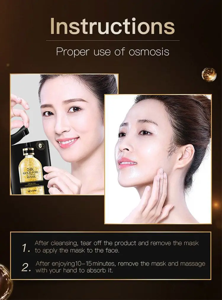 24K Gold Facial Mask - Moisturizing Face Mask for All Skin Types