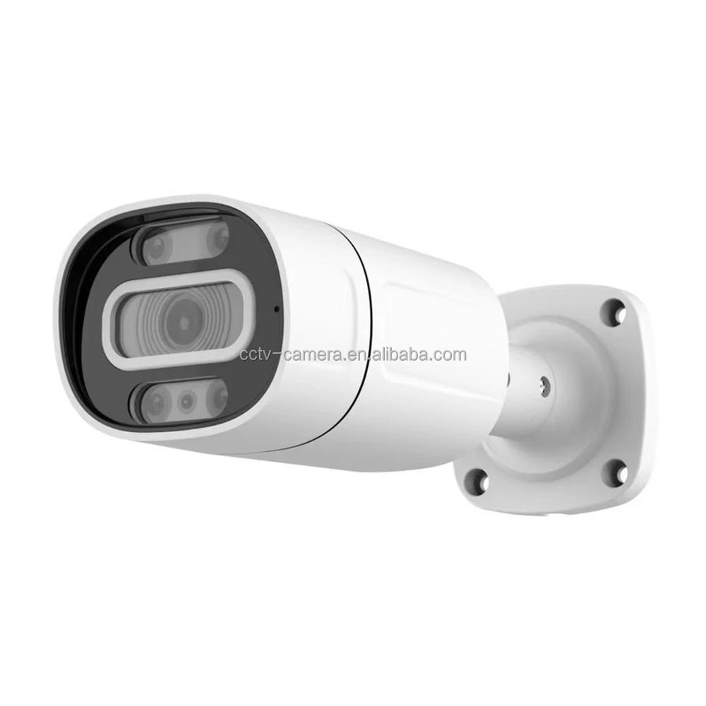 Embedded PoE Audio Microphone Warm Light All Day Night Color Video Outdoor Bullet CCTV IP Camera 4K 8mp PoE Camera