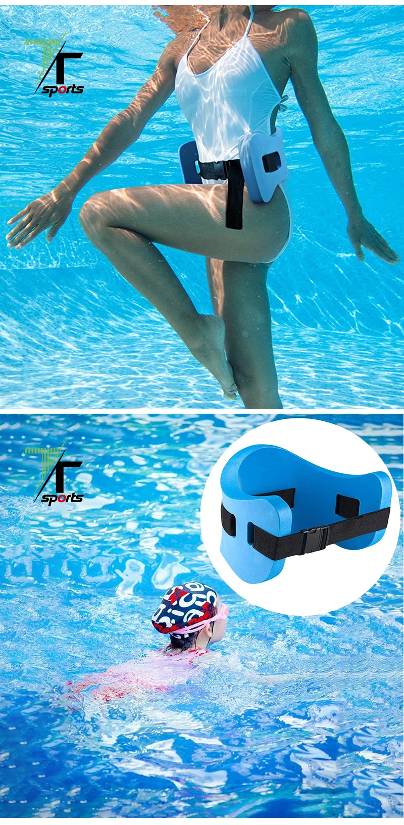 EVA Foam Swim Belt - Adjustable Flotation Belt For Adults & Kids Swimming