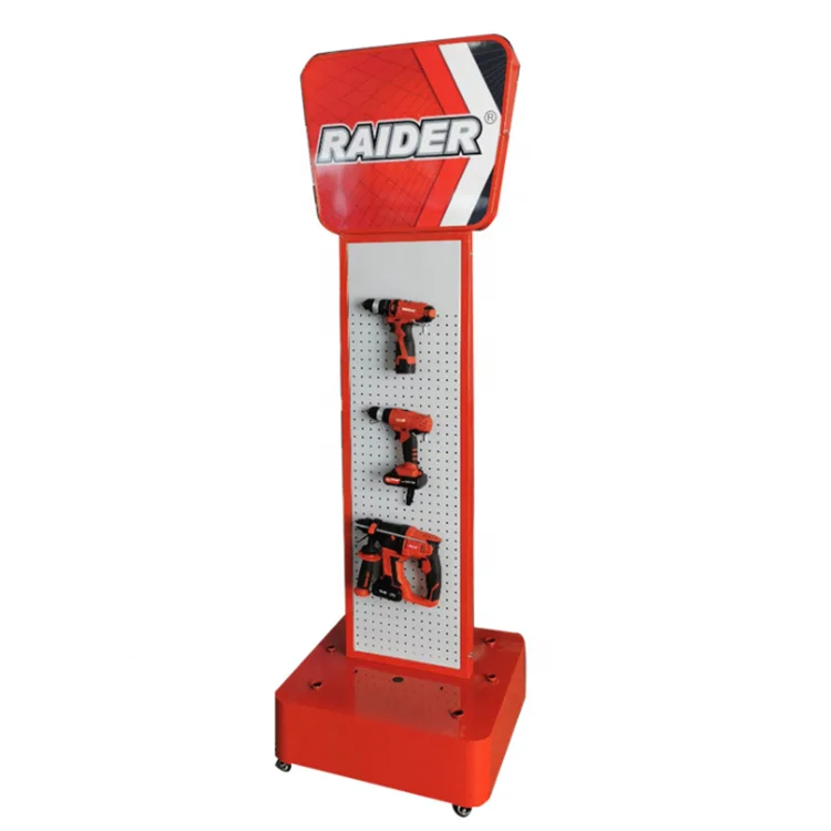 Free Stand Metal Electric Drill Display Stand Power Tools Display Stand