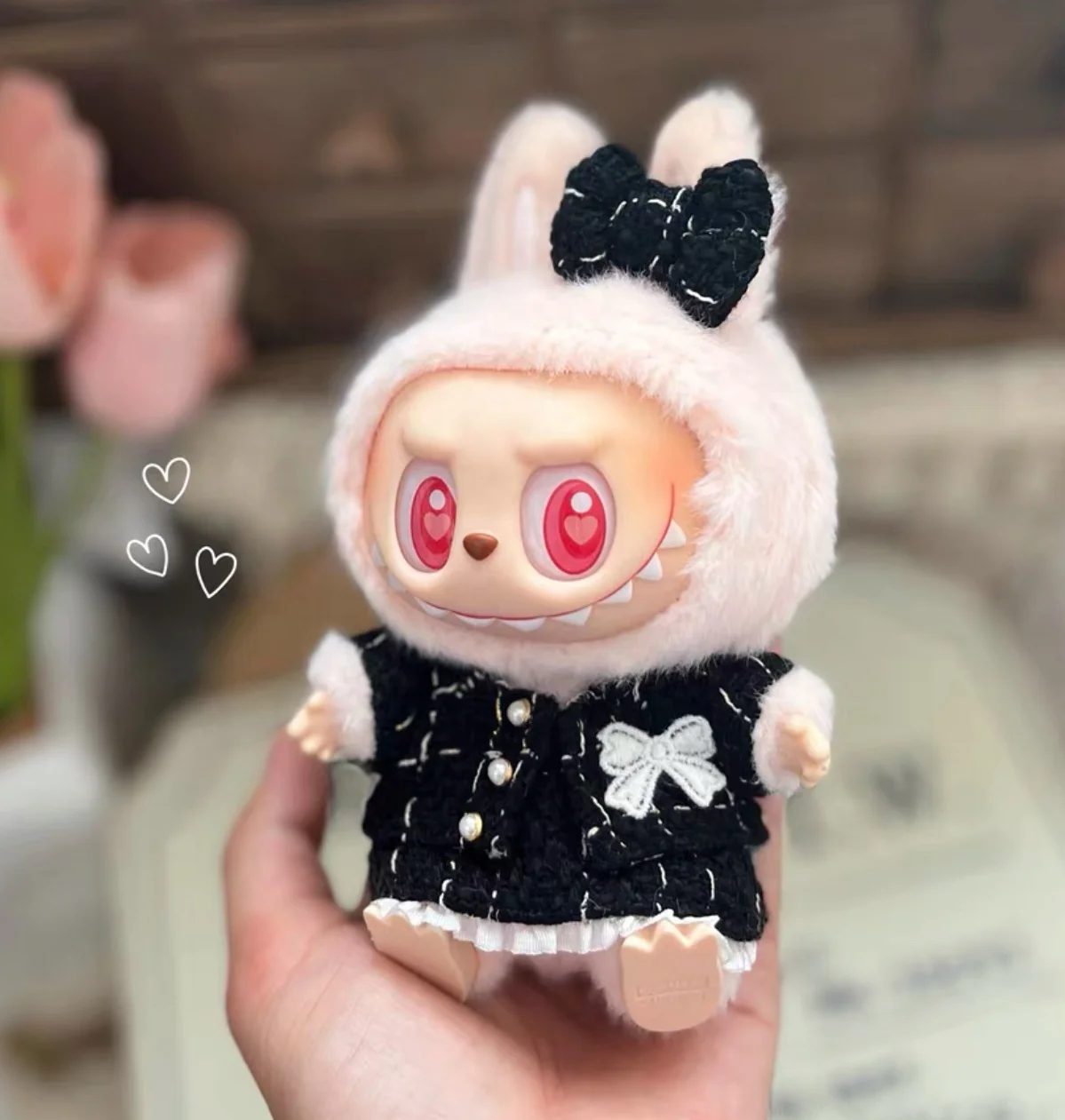 LABUBU Sit Party Cloth Enamel Blind Box Pendant Doll Clothes 17cm 15cm Small Fragrance Set