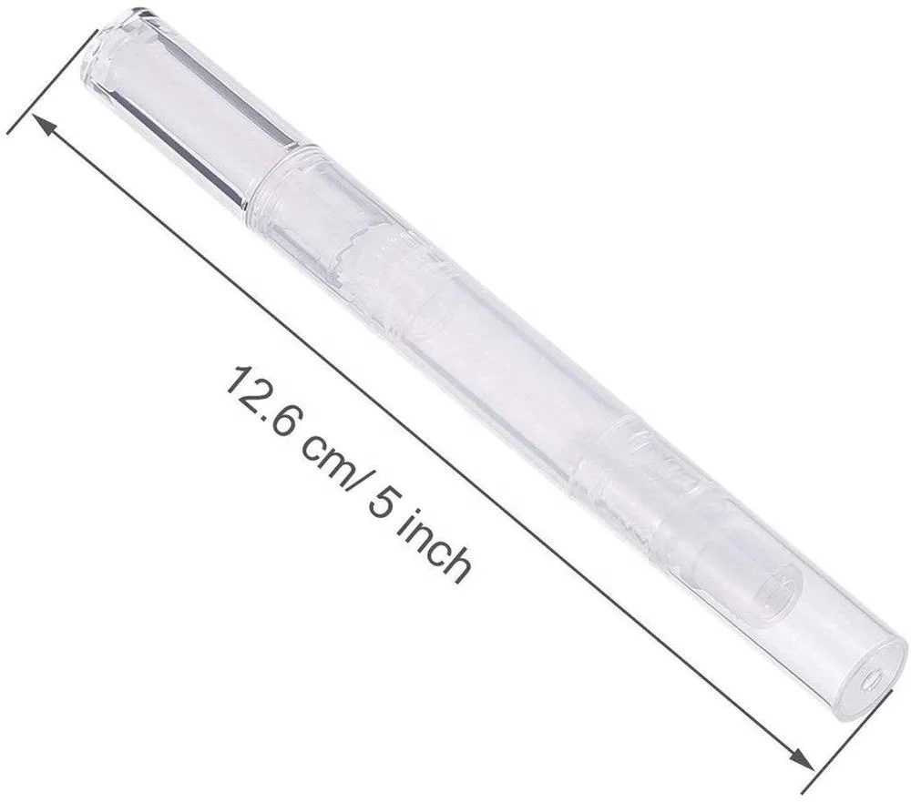 1ml  2ml 3ml 5ml 10ml Transparent Rotary Pens Empty Nail Oil Lip Gloss Cosmetic Container Applicator with Brush Tip Portable
