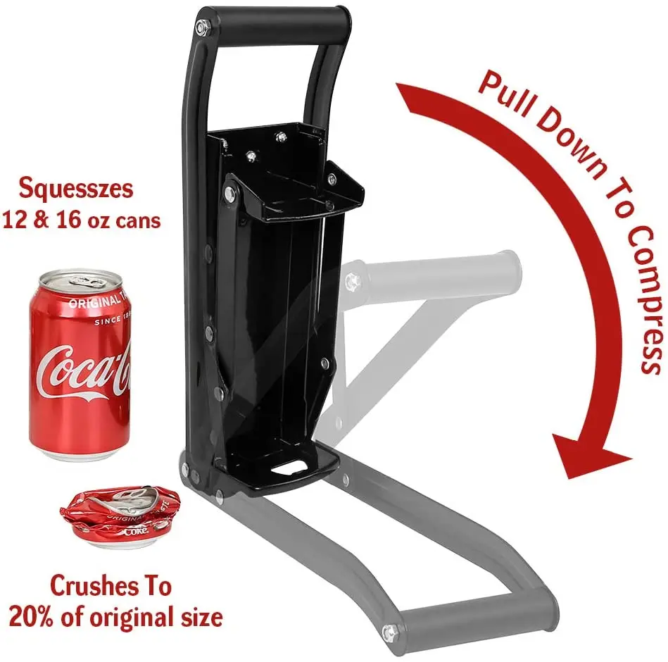 500ML Beer Tin Beverage Can Crusher Bottle Opener Wall Mount Recycle Tool 16OZ 