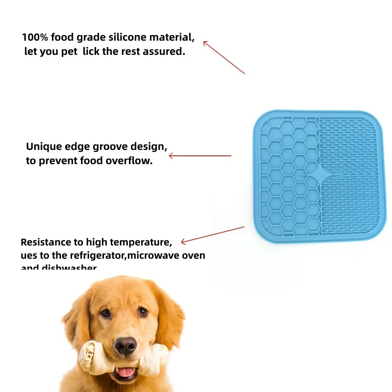Kinpack Pet Lick Mat Nostick Slower Feeding Pad For Dogs Licky Mat