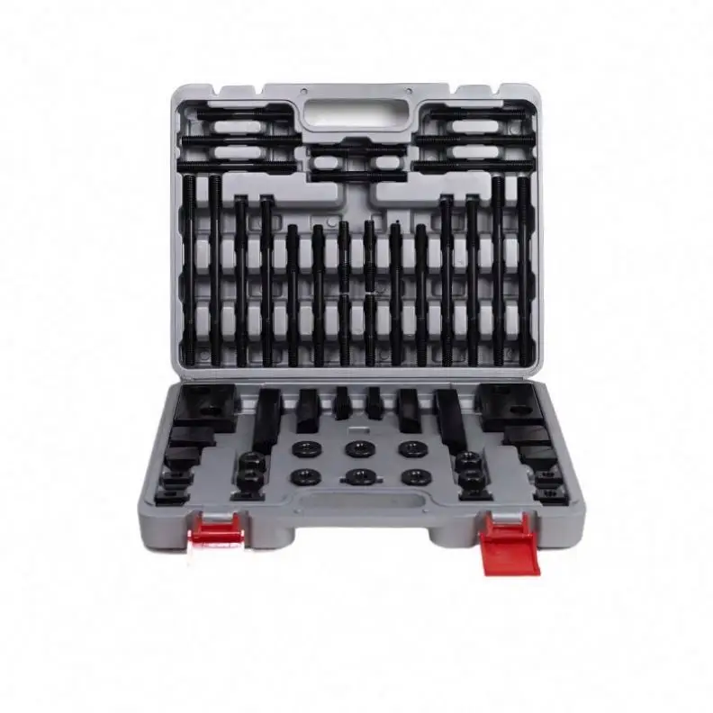 Clamping Tools 58-pc Steel Clamping Kit M8/M10/M12/M14/M16 with Metal Holder for Milling Machine Tool