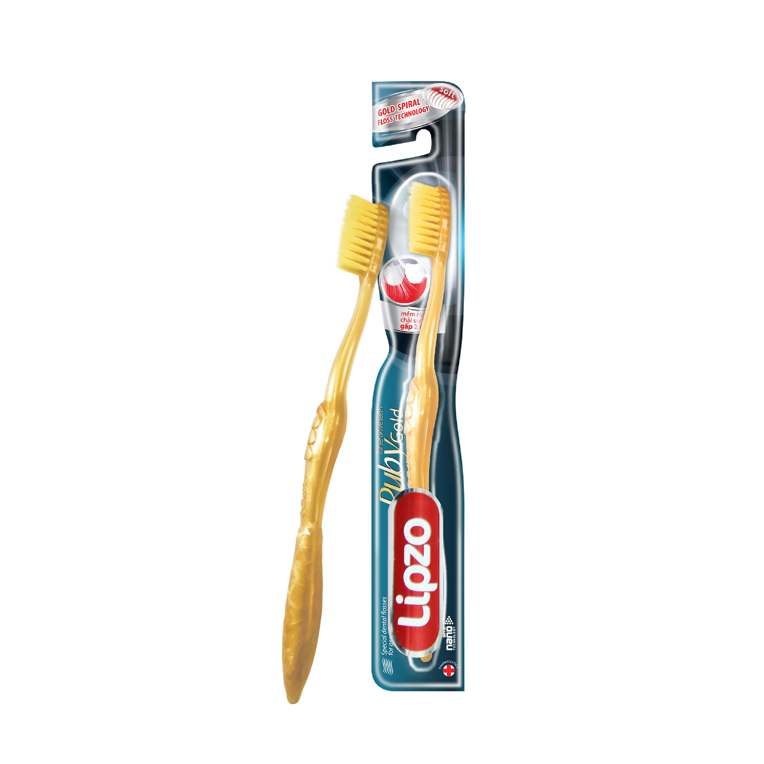 Toothbrush Lipzo Ruby Gold With Dual-twist Technology With Micro