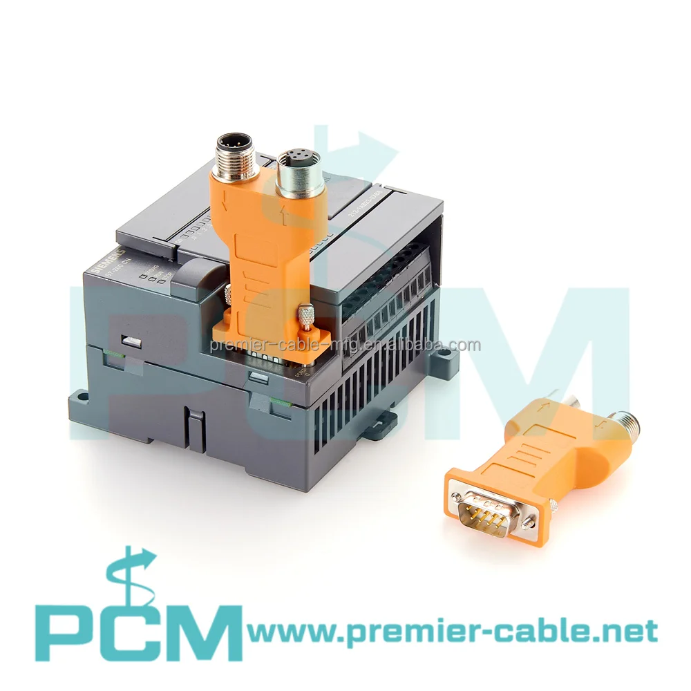 M12 to DB9 Bus Connector Profibus DP Fieldbus Adaptor for S7 PLC Controller factory