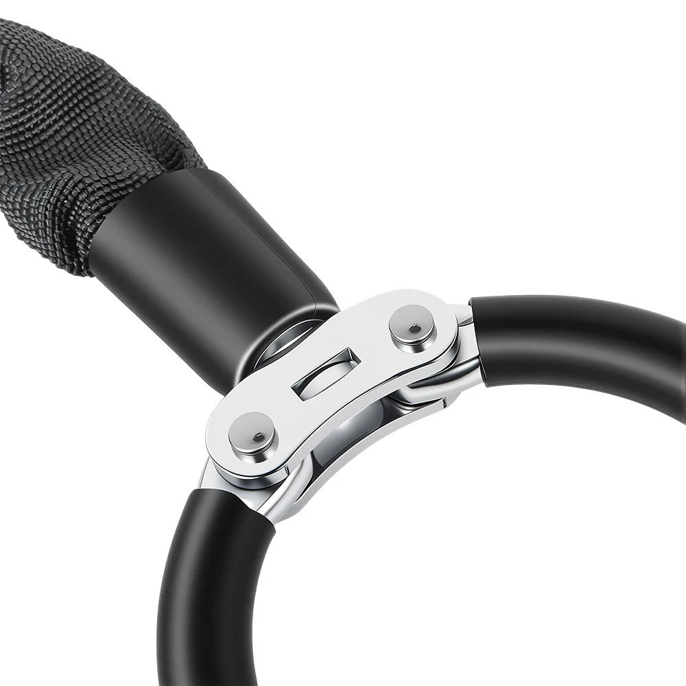 Lucchetto antifurto per bicicletta a doppia chiusura con cerniera, nero, impermeabile, resistente, per monopattini elettrici._voghion.com