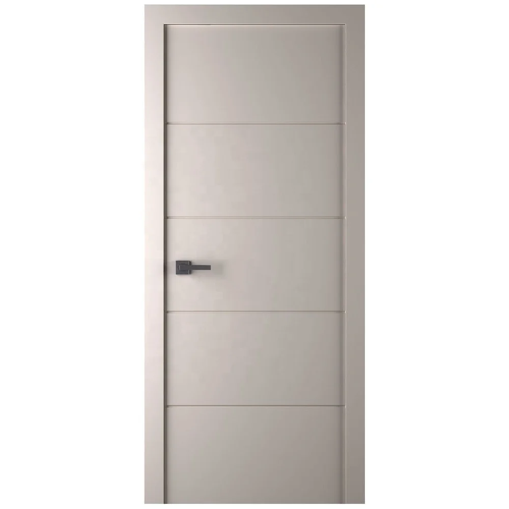 HDF Flush Models of Engraved Wooden in House Door Modern Slab