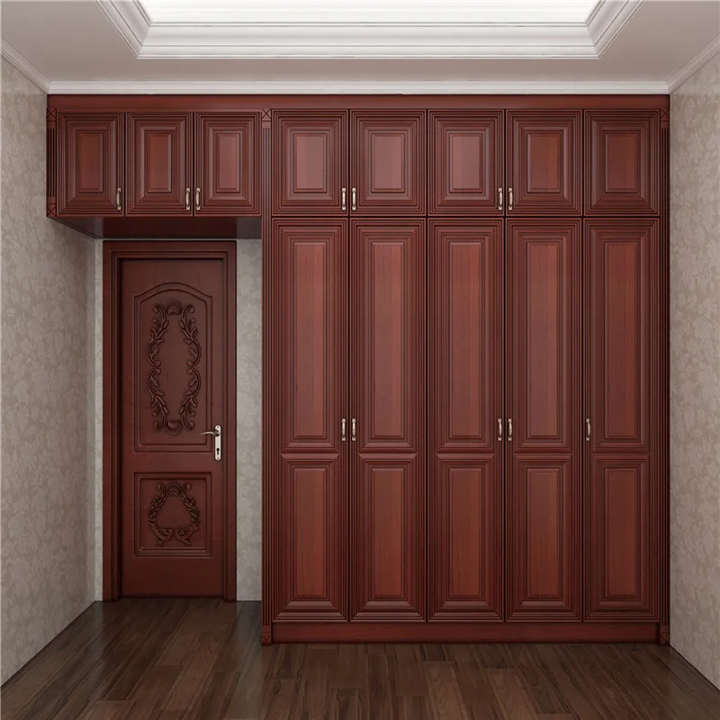 Small and Modern Wardrobe Designs with Swing Black PVC Door