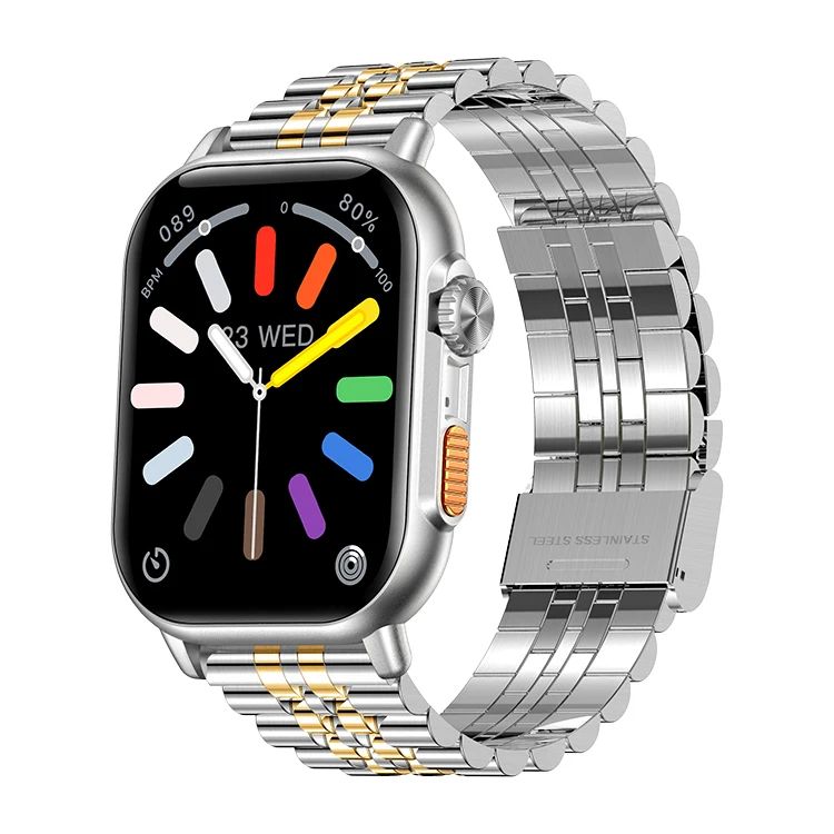 TK23 Pro Smart Watch Steel Strap IP68 Waterproof Heart Rate Monitoring Watches TK23 Smartwatch with BT Calling Function