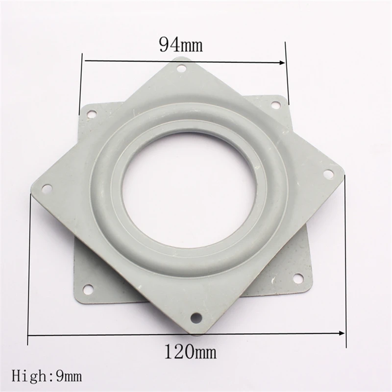 Металлическая квадратная поворотная пластина, подшипник 4 дюйма, вращающаяся на 360 градусов основание стула