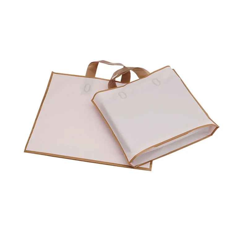 Low MOQ 100PCS Recyclable Custom Cheaper Lartge Plastic Pe Shopping Bag with Handle