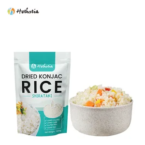 Dry 80g Konjac Rice Low Carb High Dietary Fiber Instant Diet Foods Organic Low GI Gluten Free Sugar Free 24 Months Shelf Life