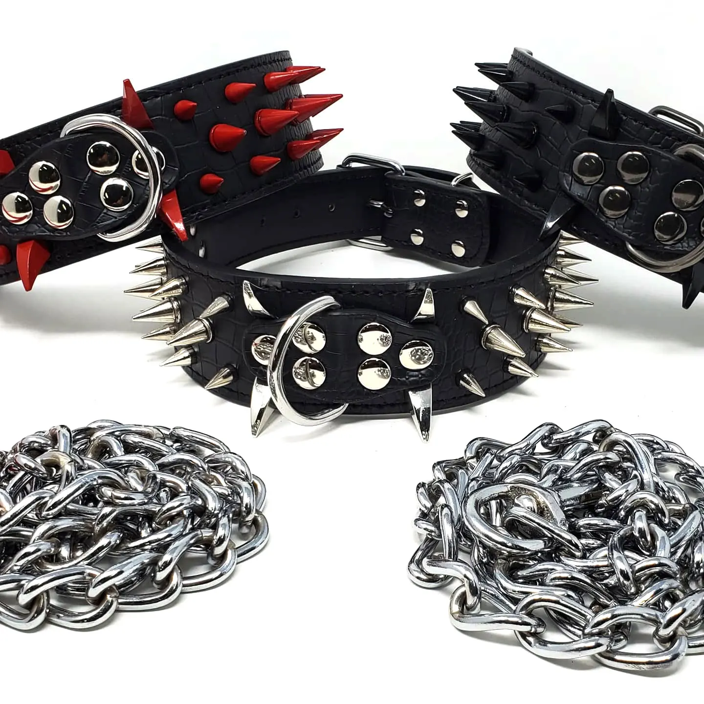 Dog chain hot sale with spikes