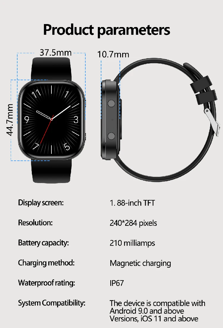 Smartwatch Ip68 Mit Herzfrequenzmessung Und Fitness Tracker_voghion.com