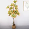 1.85-meter tall, 14-headed, 8-stem golden banyan tree (yellow)