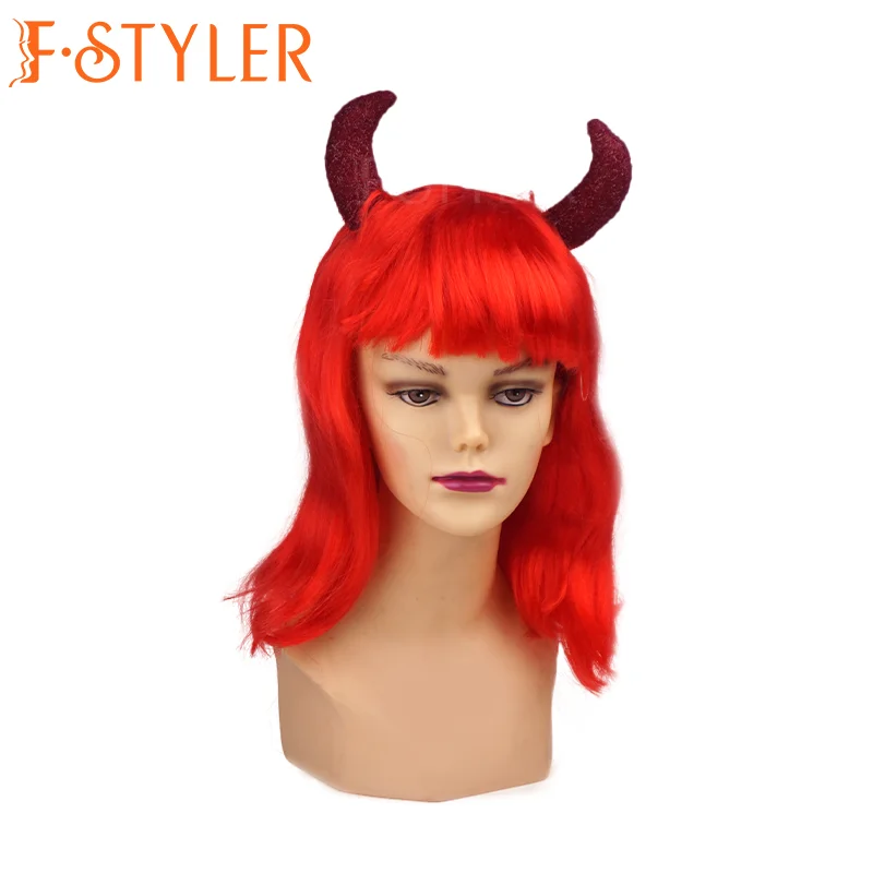Fstyler Horned Enchantress Hair Synthetic Cosplay Carnival Wigs Hot
