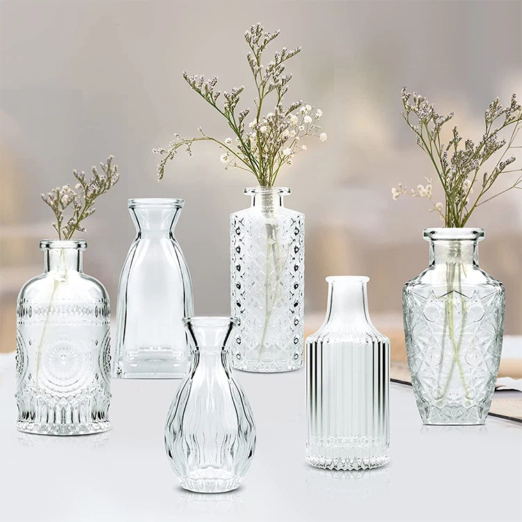 Wholesale Hot Sale Bud Vases Wedding Decorative Rustic Clear Glass Bud ...