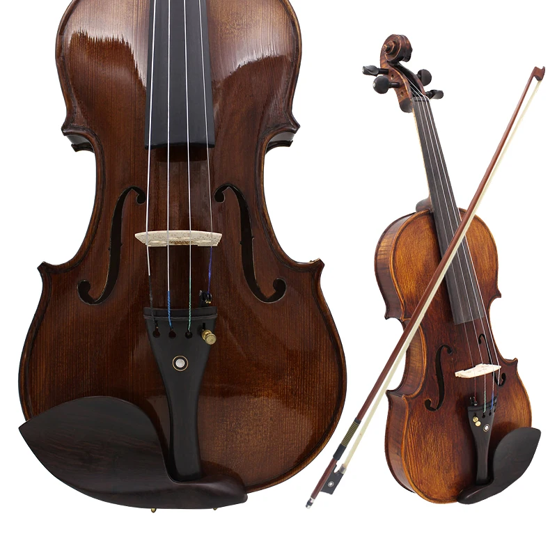 IRIN 4/4 Antique Matte & Bright Handmade Acoustic Violin from Yiwu