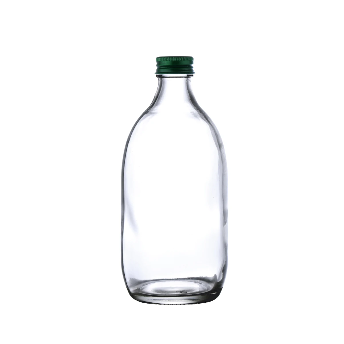 Clear Glass Soda Bottle