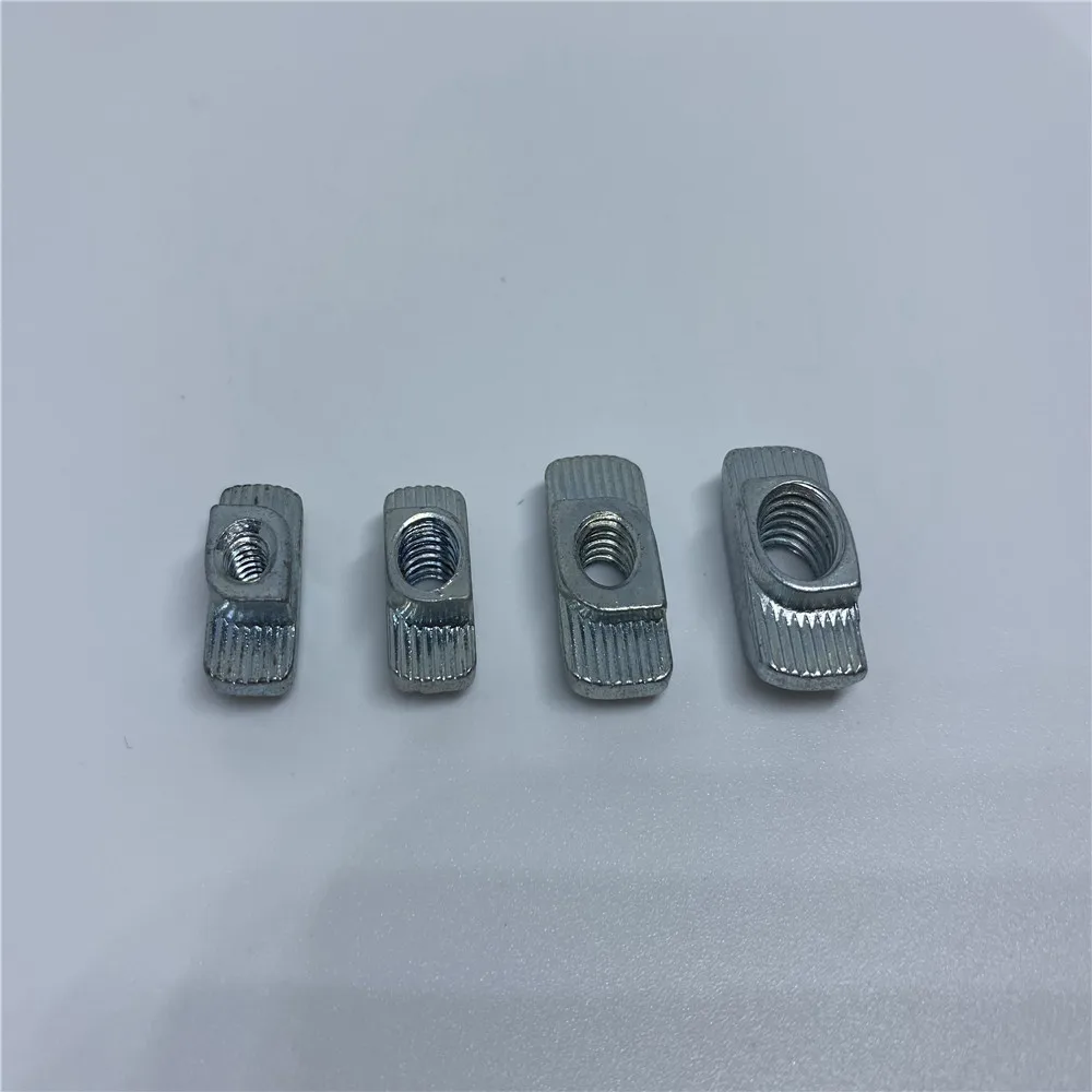 Zinc blue steel t slot nut technical specifications drawing