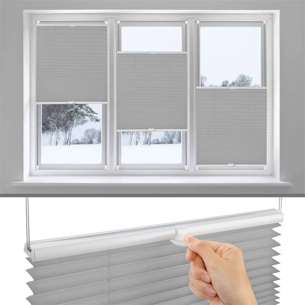 Horizontal Roller Kitchen Blinds Shutter Shades Fabric Pleated Blinds For Windows