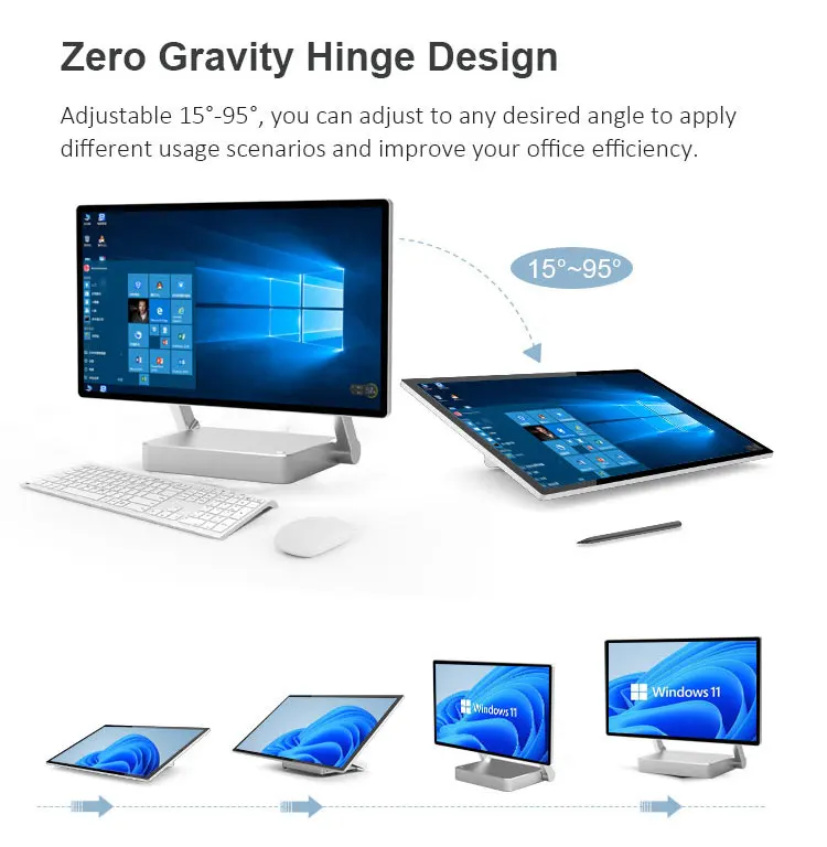Factory Price 27-Inch AIO Desktop Computer Core I7 10700/I9 10900/I7 10700K DDR4 16GB 512GB SSD All-In-One Panel PC LCD Display
