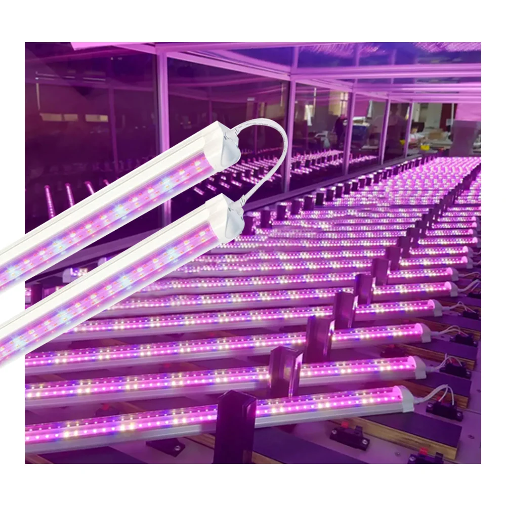 Customized T8 Led Grow Light Tube Full Spectrum Waterproof For Vertical Farm Greenhouse