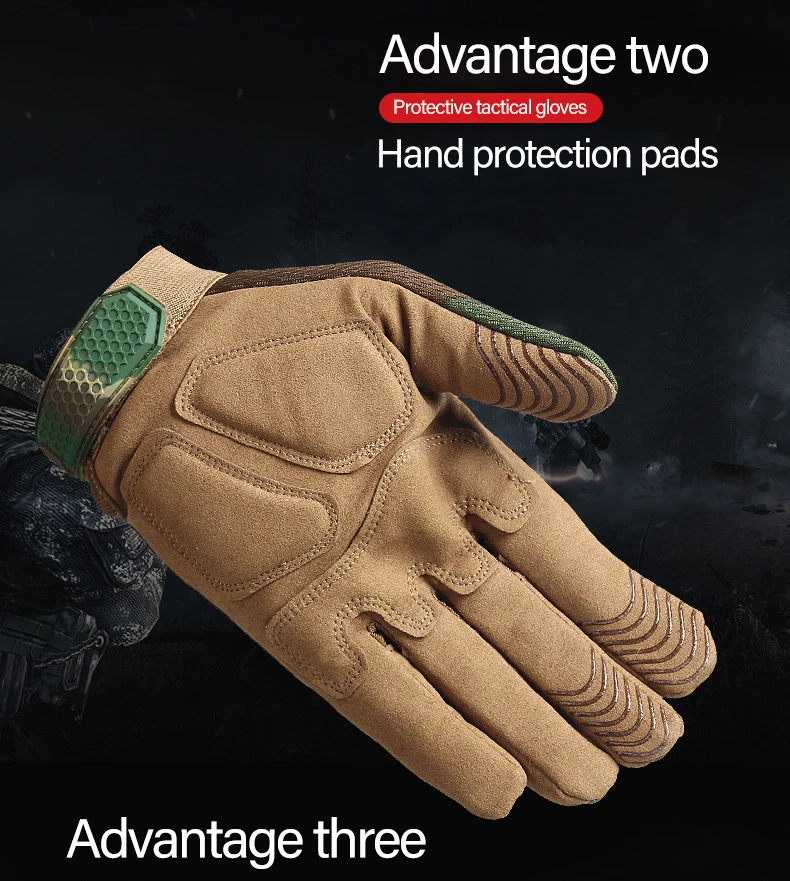 Wholesale Outdoor Anti-skid Full Finger Combat Tactical Gloves