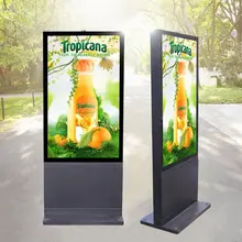 32/43/49/55/65 Inch Outdoor Advertisement Screen Digital Totem 10cm Ultra Thin Bezel Outdoor Advertising Display