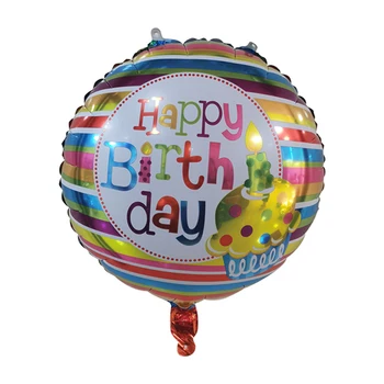 English letter round shaped colorful foil balloons in Spanish " happy birthday" for party decorations