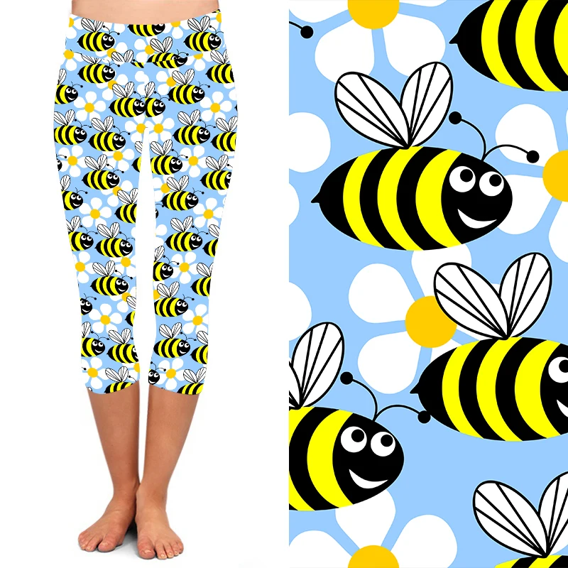 Floral Bee Printed Leggings New Arrival 