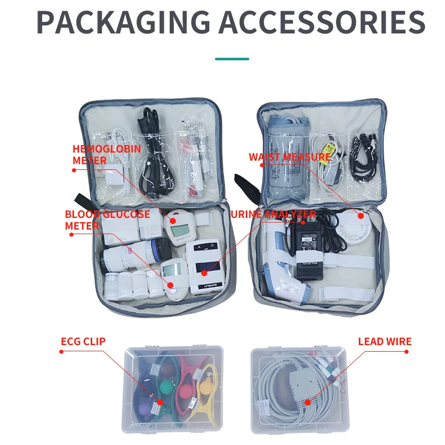 product pharmacy supply portable telemedicine 6 in 1 bt wifi wireless 12 channel ecg heart diab monitor medical blood pressure device-64