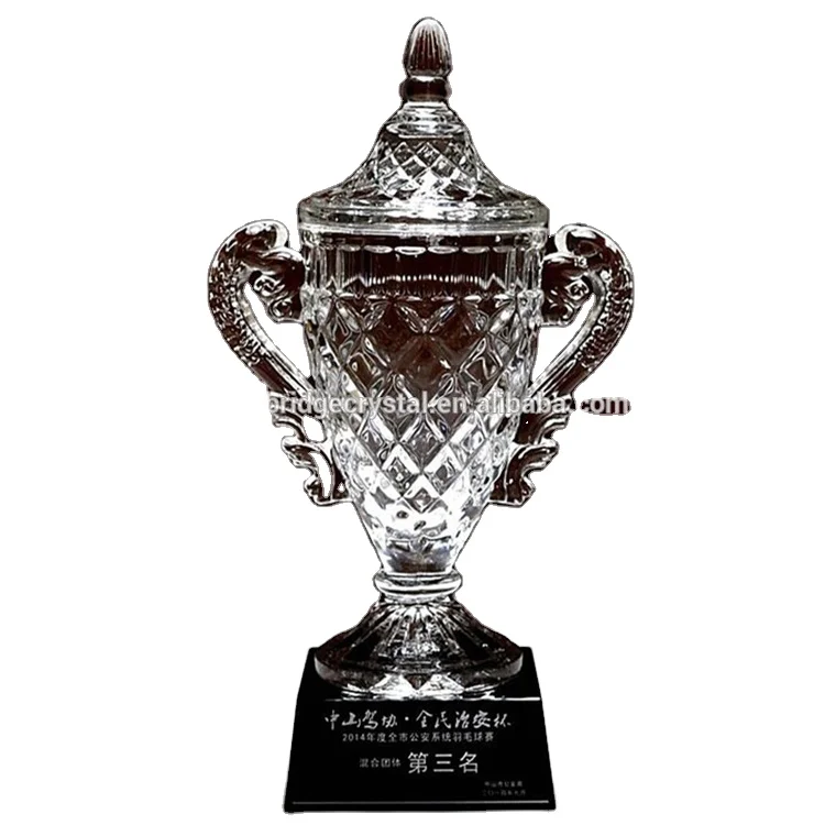 Best Selling 2023 Cup Award Crystal Glass Trophy Award Cup For Sport Event Reward