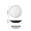 8 inch deep  dish white