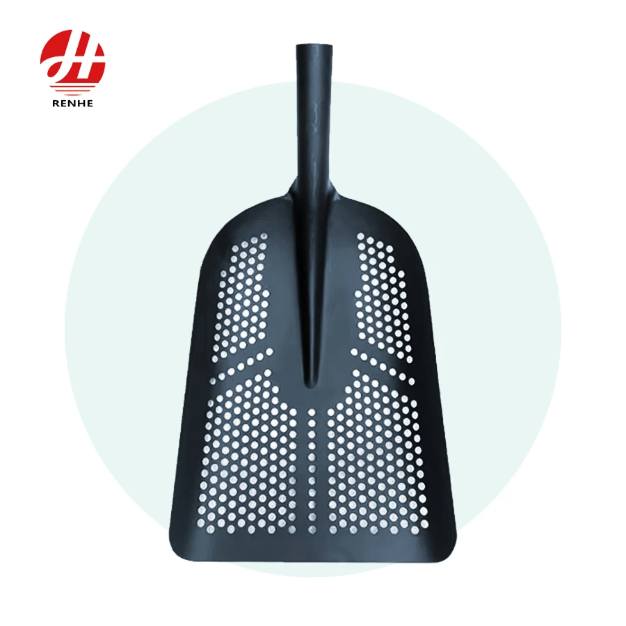 Multi-function Flat Shovel Heavy Duty Garbage Drainage Spade Shovel Head Without Handle with Hole for Henhouse