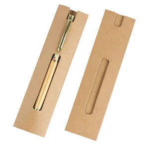 Kraft Paper Pen Case Custom Logo Pencil Bag for Stationery Packaging for Gift