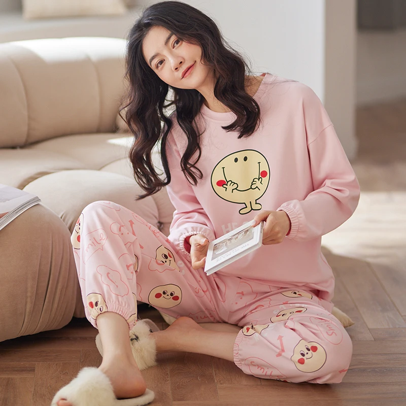 INFITTY Sexy Pajamas for Women 2 Piece V Neck Long Sleeve