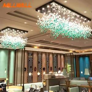 Original Design Custom Luxury Style Glass European Pendant Lamp Multiple Color Decorative Hanging Chandelier