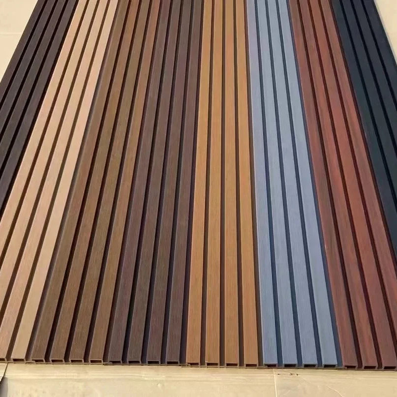 Customized Color Modern WPC PE Wooden Wall Panel Board for Outdoor Wall Decoration