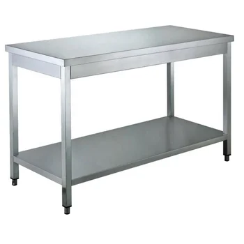 High Quality Kitchen Equipment Work Table Stainless Steel 2 Layer Work ...