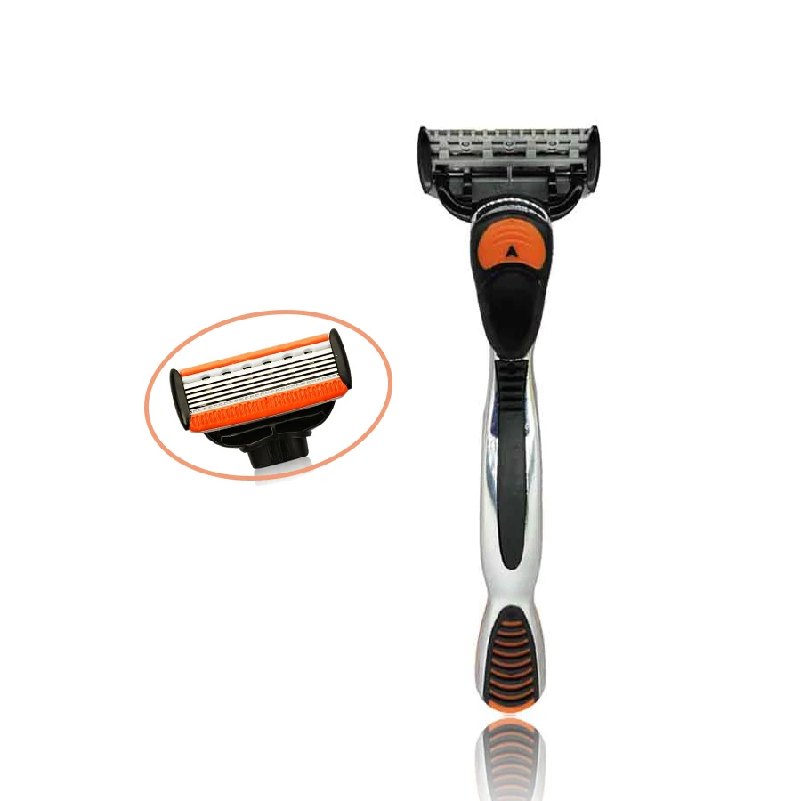 Shaver for Men 5  Blade razor with Metal and Rubber Handle