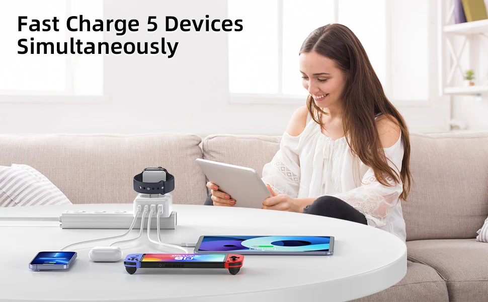 Usb C Charger With Foldable Magnetic Wireless Dock For Apple Watch_voghion.com