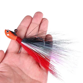 Fishing Gear Luya Deer Hair Lead Hook Live Bait 7g-85g Anti-Hanging Bottom Simulation Bait Stainless Steel – Hooks – view 3