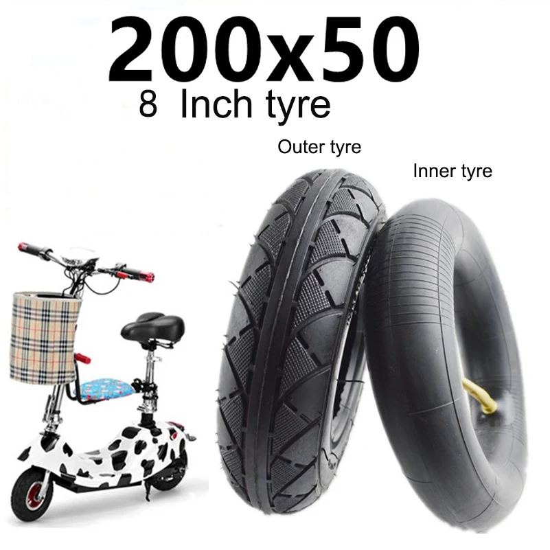 Kugoo S1 S3 E100 E125 E200 Self-Balancing Scooter Wheels 8 Inch High Toughness Outer Tire 200*50 Made of Durable Rubber